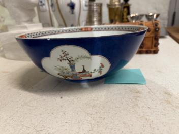 19th Century Chinese Porcelain Blue Bowl