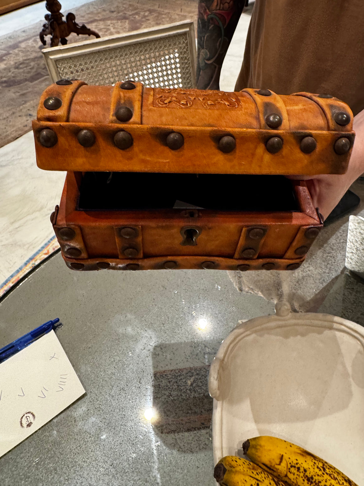 Antique Leather Box
