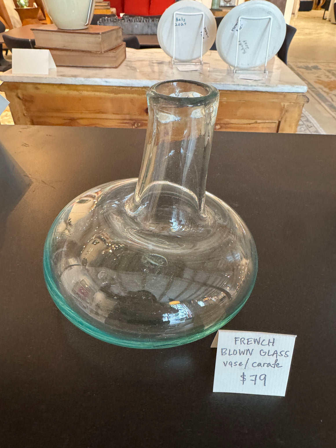 French Blown Glass Vase/Carafe