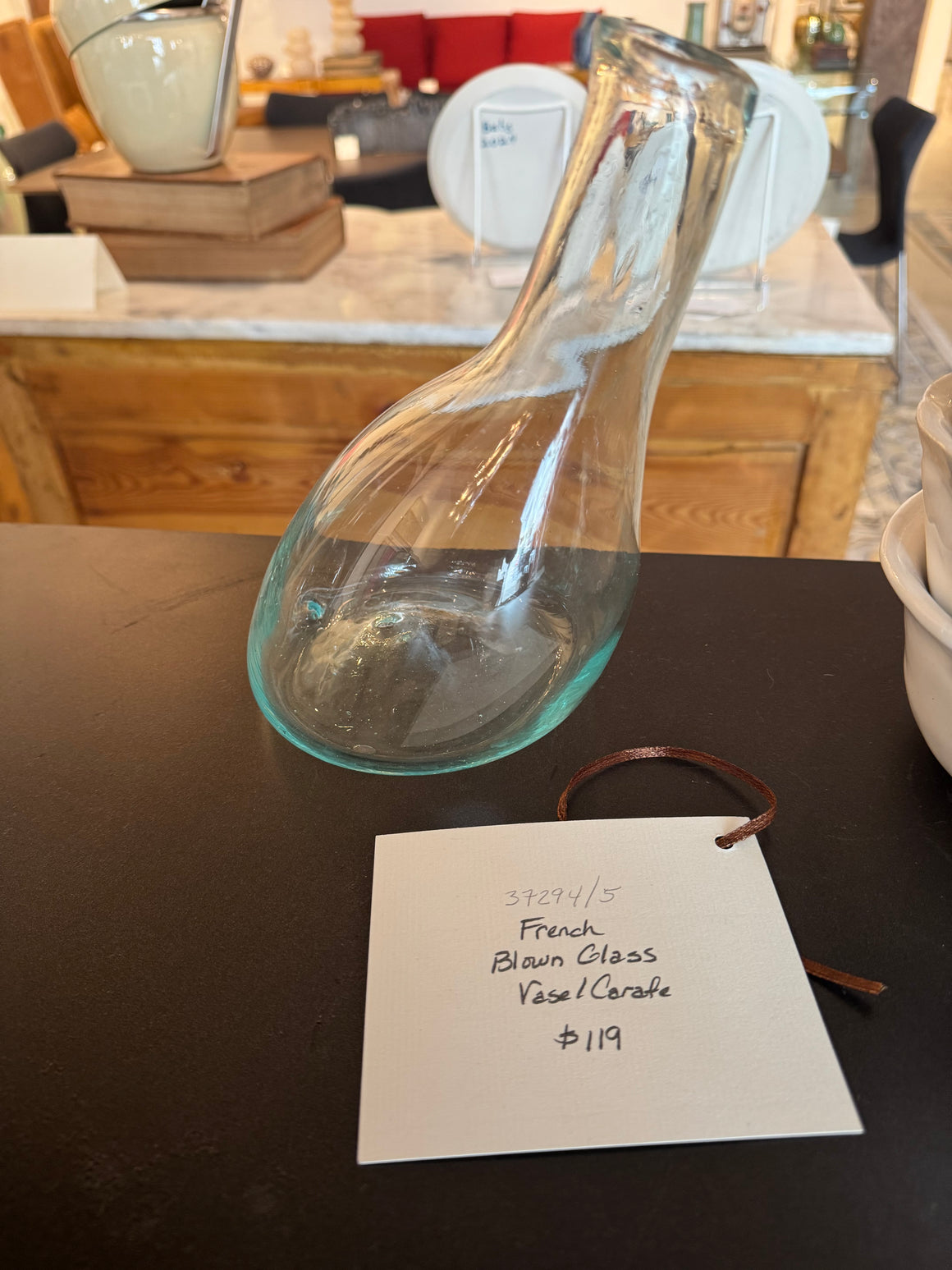 French Blown Glass Vase/Carafe