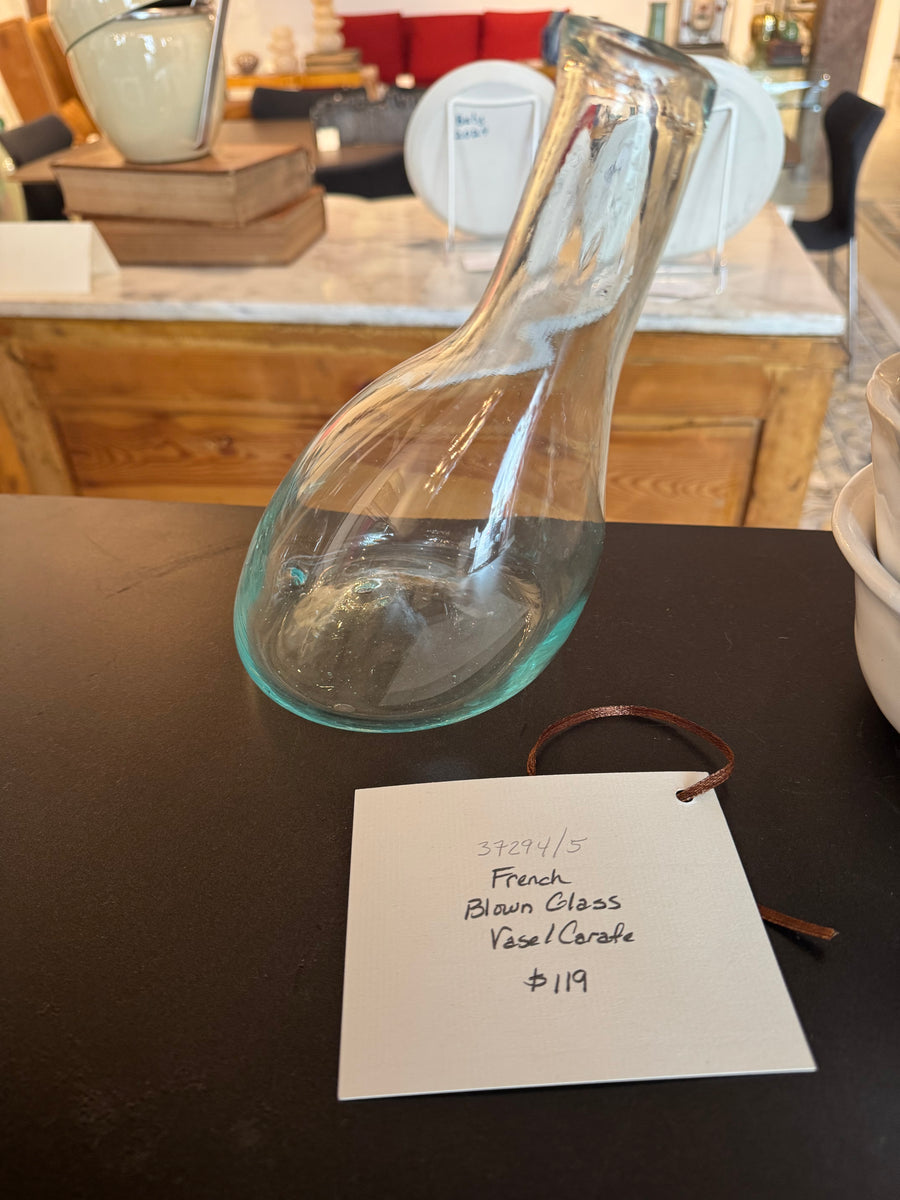 French Blown Glass Vase/Carafe