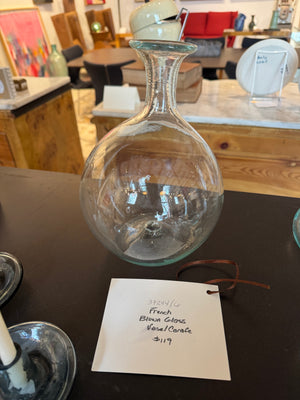 French Blown Glass Vase/Carafe