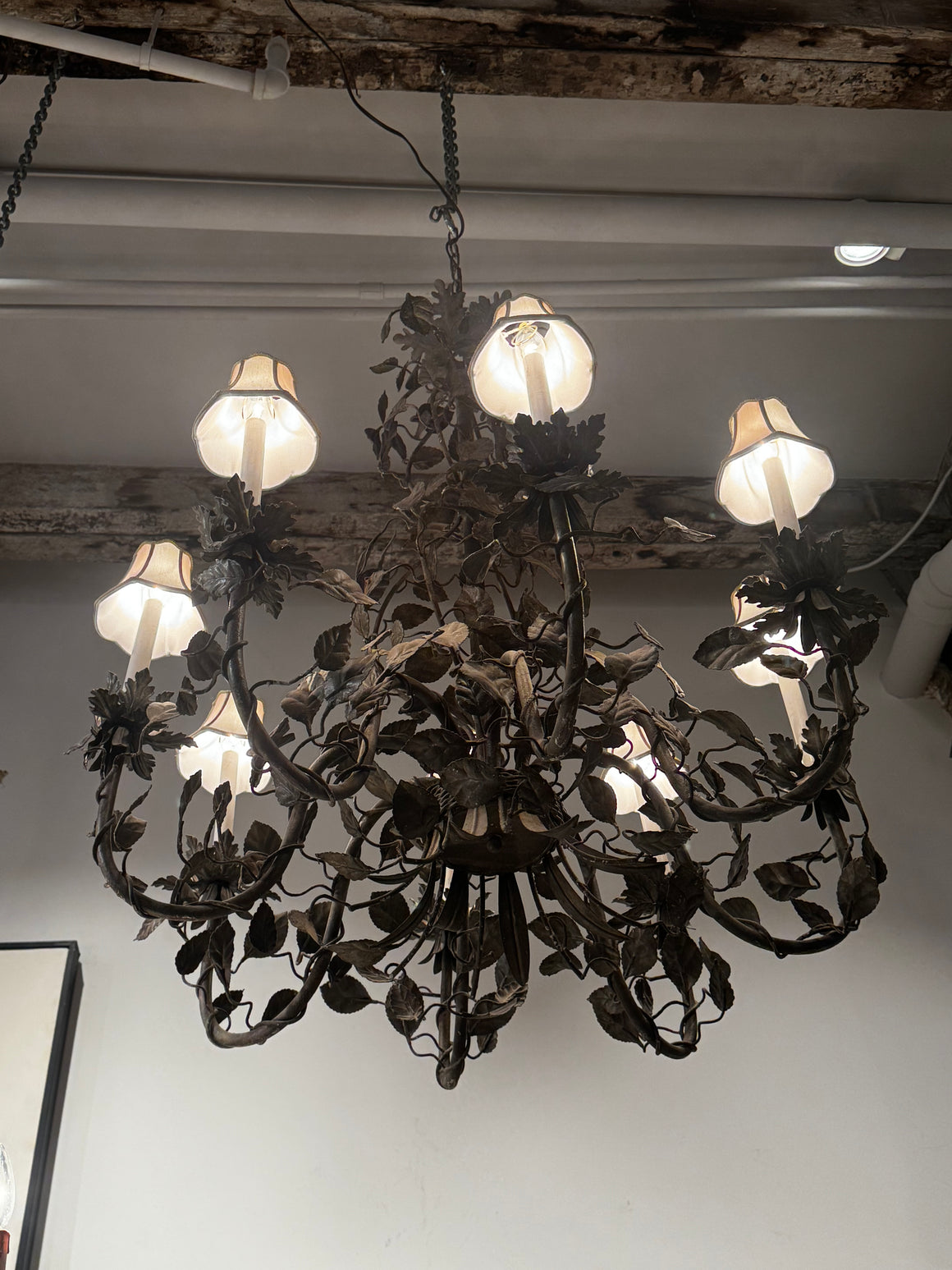 Polychrome Floral Chandelier