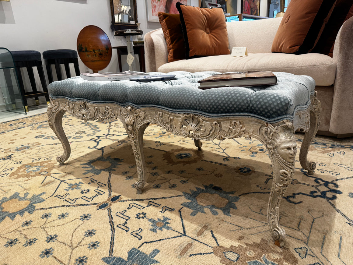 Louis XIV-Style Giltwood Bench